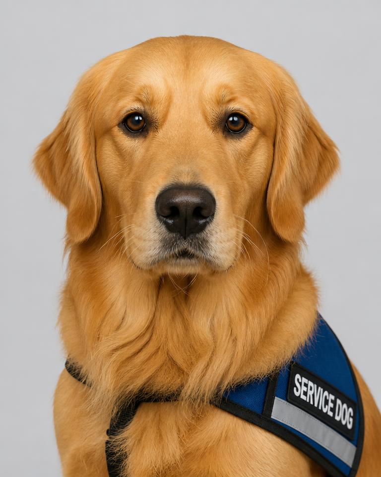 Buddy, service dog